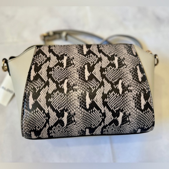 #19 NWT ALDO Etiraseann Handbag in Snakeskin/Cream - Picture 2 of 8